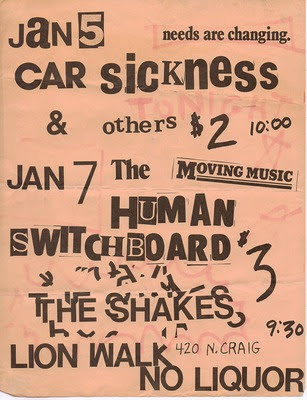 Flyer for Human Switchboard at Lion Walk, Pittsburgh