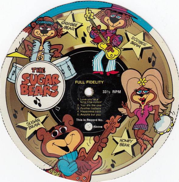 picture flexi-disc of Post Cereal's promotional Sugar Bears record