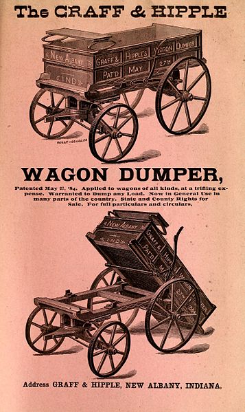 advertisement for The Graff & Hipple Wagon Dumper